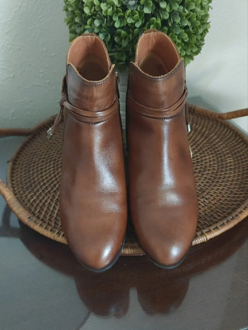 PIKOLINOS Daroca Leather Ankle Boot with Suede Collar